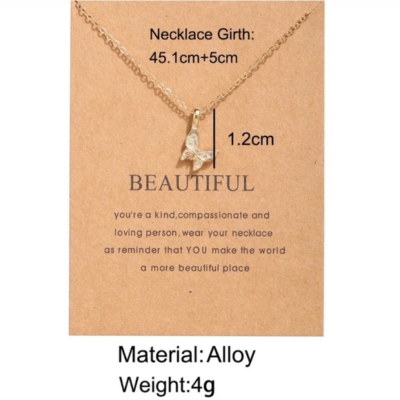 ⚡️2 for $15 “Beautiful” Butterfly Gold Necklace - Picture 6 of 6